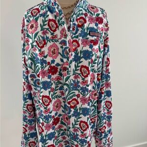 Vineyard Vines Floral Half-Zip Pullover shep shirt